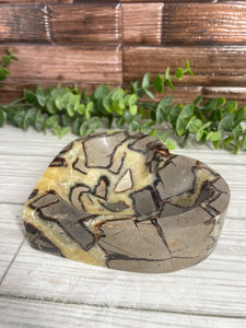 Septarian Calcite Heart Bowl