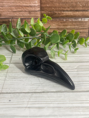 Obsidian Raven Skull