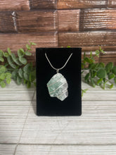 Load image into Gallery viewer, Raw Fluorite Wire-Wrapped Pendant