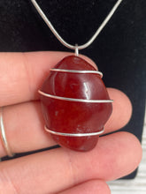 Load image into Gallery viewer, Carnelian Wire-Wrapped Pendant