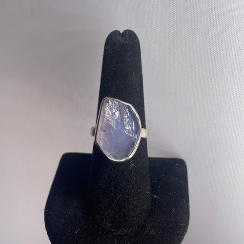 Lavender Rose Quartz Size 9 Sterling Silver Ring