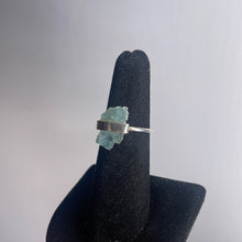 Load image into Gallery viewer, Aquamarine Size 6 Sterling Silver Ring