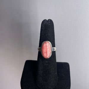 Rhodochrosite Size 6 Sterling Silver Ring