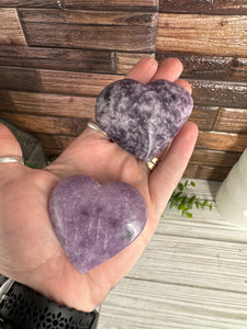 Lepidolite Heart