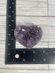 Amethyst Cluster Heart