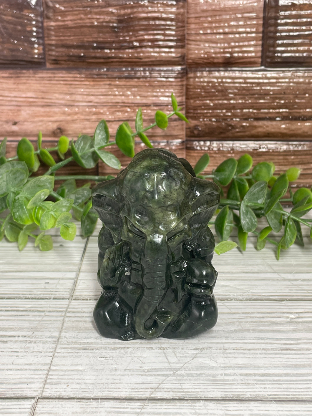 Nephrite Jade Ganesha Carving