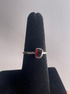 Garnet SZ 6 Sterling Silver Ring