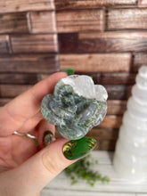 Load image into Gallery viewer, Moss Agate Rose Carving