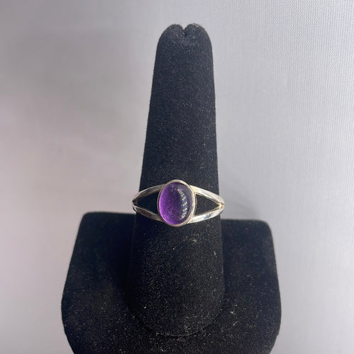 Amethyst Size 9 Sterling Silver Ring