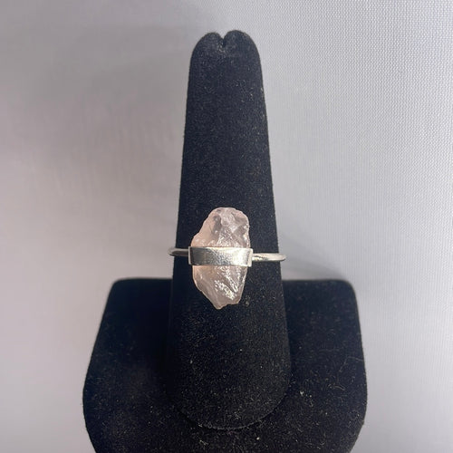 Rose Quartz Size 9 Sterling Silver Ring