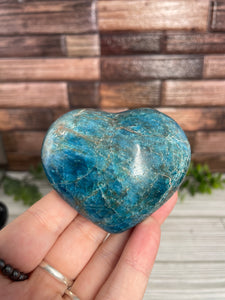 Blue Apatite Heart Medium