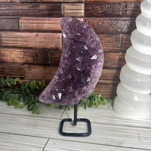 Load image into Gallery viewer, Amethyst Moon on Stand