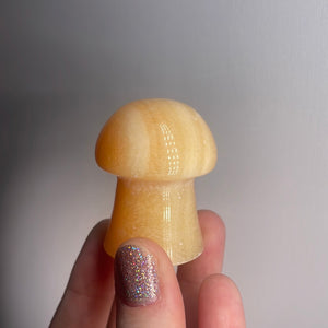 Orange Calcite Mushroom