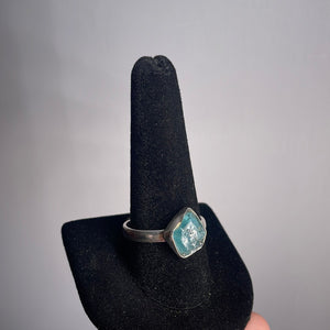 Blue Apatite Size 12 Sterling Silver Ring