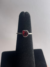 Load image into Gallery viewer, Garnet SZ 4 Sterling Silver Ring