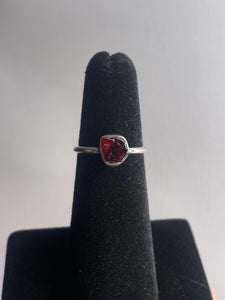 Garnet SZ 4 Sterling Silver Ring