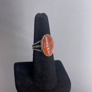 Sunstone Size 7 Sterling Silver Ring