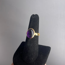 Load image into Gallery viewer, Amethyst Size 7 14k Gold Plated Ring