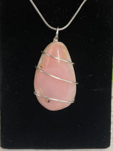 Load image into Gallery viewer, Pink Opal Wire-Wrapped Pendant