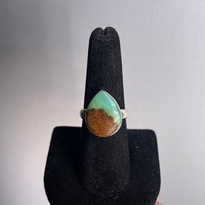 Chrysoprase Size 8 Sterling Silver Ring