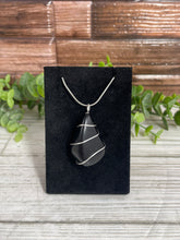 Load image into Gallery viewer, Obsidian Wire-Wrapped Pendant