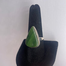 Load image into Gallery viewer, Jade Size 9 Sterling Silver Ring