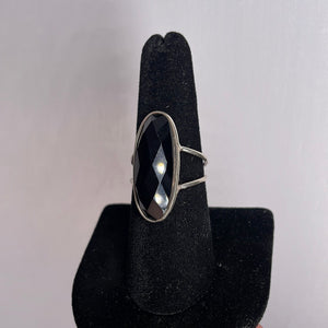 Black Onyx Size 8 Sterling Silver Ring