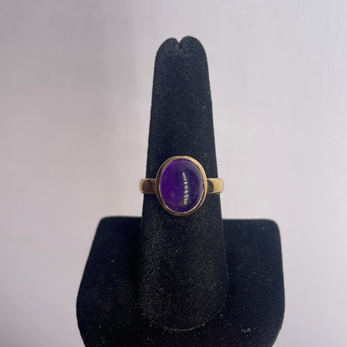 Amethyst Size 8 14k Gold Plated Ring