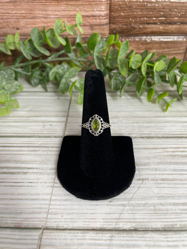 Peridot Size 8 Sterling Silver Ring