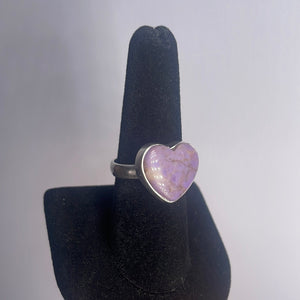 Purple Jade Size 9 Sterling Silver Ring