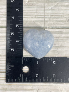 Blue Calcite Heart Small