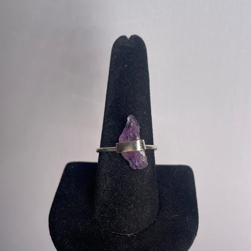 Amethyst Size 9 Sterling Silver Ring