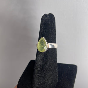 Prehnite Size 6 Sterling Silver Ring