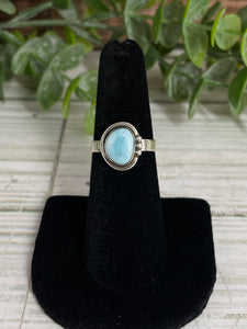 Larimar Size 6 Sterling Silver Ring