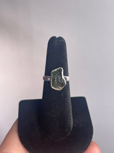 Moldavite SZ 6 Sterling Silver Ring