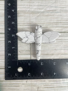 Howlite Dragonfly Carving