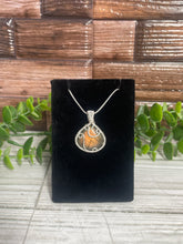 Load image into Gallery viewer, Sunset Labradorite Wire-Wrapped Pendant