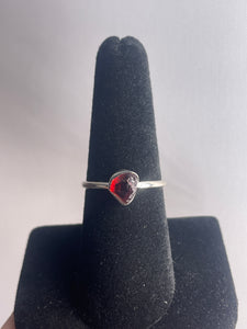 Garnet SZ 7 Sterling Silver Ring