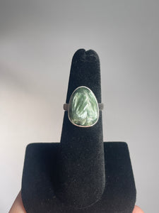 Seraphinite SZ 5 Sterling Silver Ring