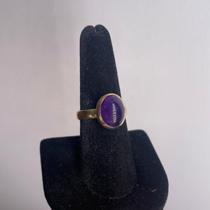 Amethyst Size 8 14k Gold Plated Ring