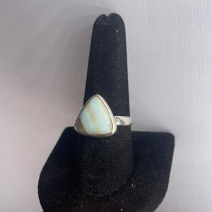 Blue Aragonite Size 9 Sterling Silver Ring