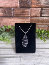 Load image into Gallery viewer, Blue Goldstone Wire-Wrapped Pendant