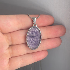 Lepidolite Sterling Silver Pendant