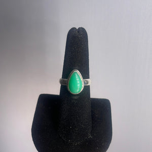 Chrysoprase Size 7 Sterling Silver Ring