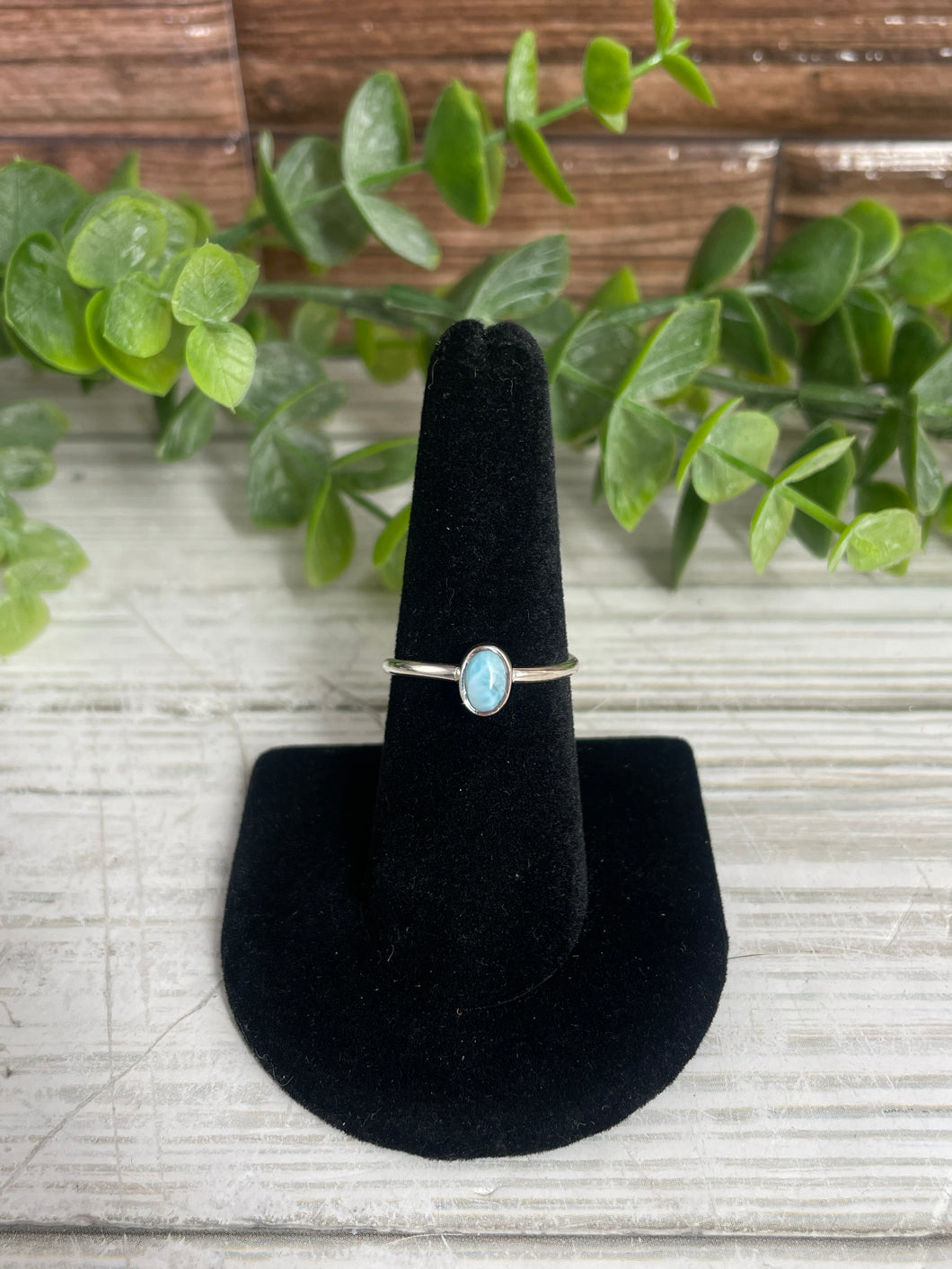 Larimar SZ 7 Sterling Silver Ring