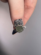 Load image into Gallery viewer, Moldavite SZ 6 Sterling Silver Ring