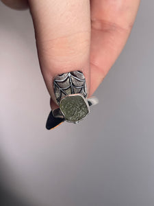 Moldavite SZ 6 Sterling Silver Ring