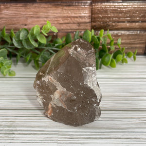 Smoky Quartz Half-Polished Point