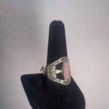 Load image into Gallery viewer, Rose Quartz Size 10 Sterling Silver Ring