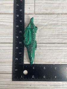 Malachite Crocodile Carving